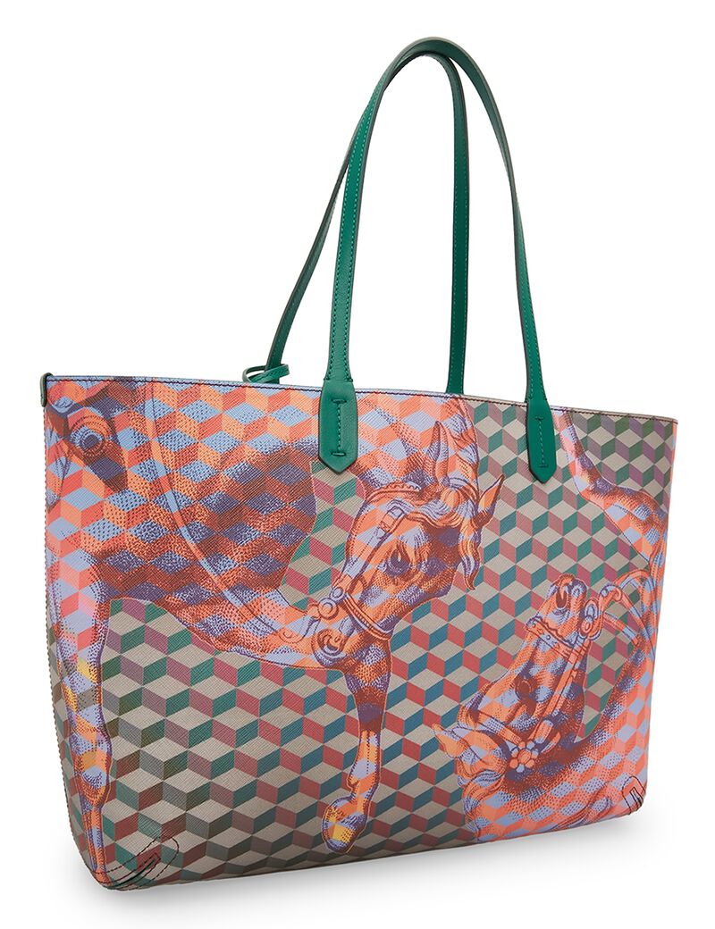 Cheval Print Small Shopper Tote Bag