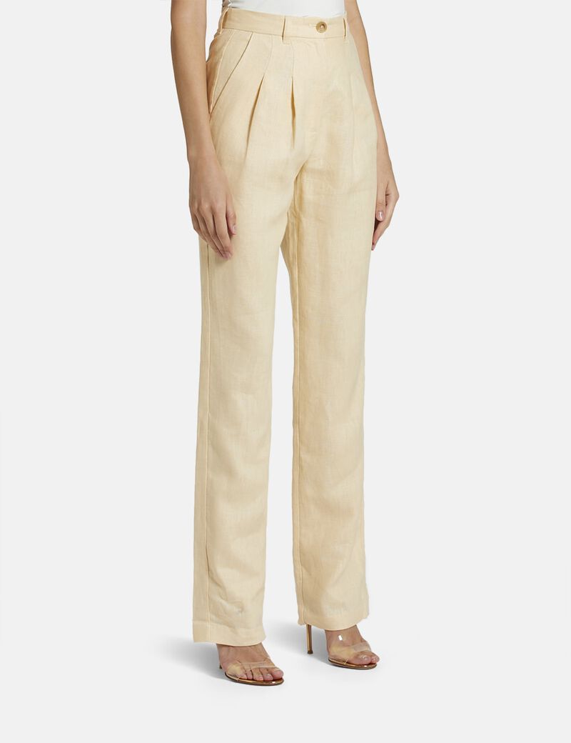 ANINE BING Carrie Pant - White Linen Blend