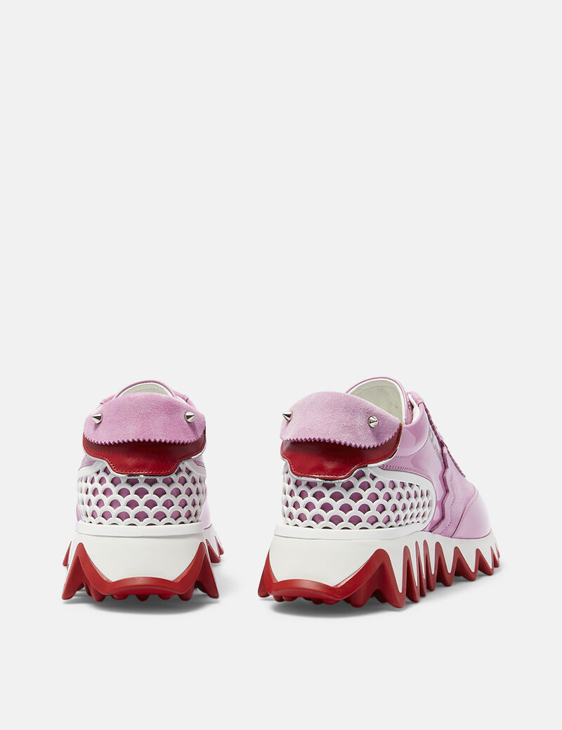 Christian Louboutin, Shoes, New 223 Christian Louboutin Loubishark Donna  Sneaker Gummy Pink Leather Sz 6