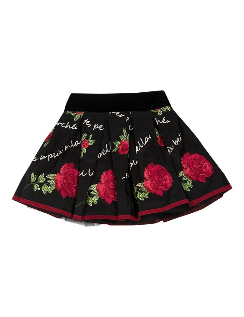Monnalisa Girls Pink Roses Skirt | Junior Couture UAE